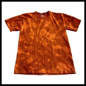 🆕Reverse Tie Dye Custom Made Sweet Orange T-shirt